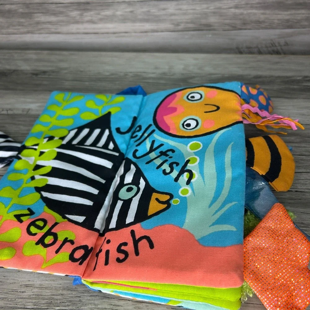 Jellycat Sea Tails Book Soft Baby Crinkly Plush Anne Wilkinson